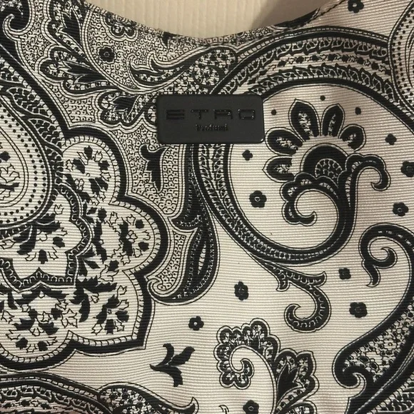 Etro Profumi Paisley Shoulder Bag, Black & White - Picture 2 of 10